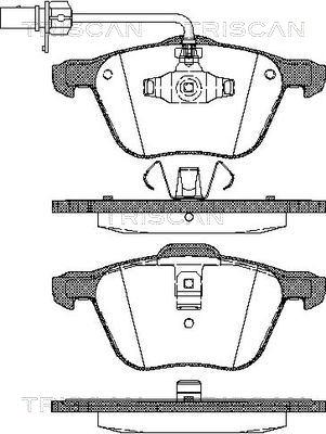 Triscan 8110 10525 - Kit de plaquettes de frein, frein à disque cwaw.fr