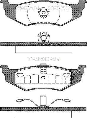 Triscan 8110 10520 - Kit de plaquettes de frein, frein à disque cwaw.fr