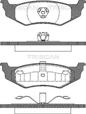 Triscan 8110 10521 - Kit de plaquettes de frein, frein à disque cwaw.fr