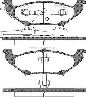 Triscan 8110 10523 - Kit de plaquettes de frein, frein à disque cwaw.fr