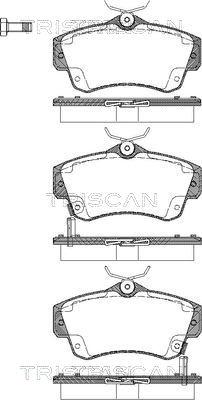 Triscan 8110 10522 - Kit de plaquettes de frein, frein à disque cwaw.fr