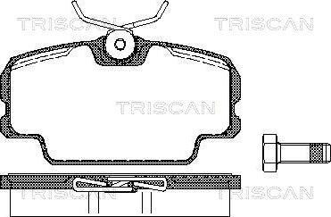 Triscan 8110 10098 - Kit de plaquettes de frein, frein à disque cwaw.fr