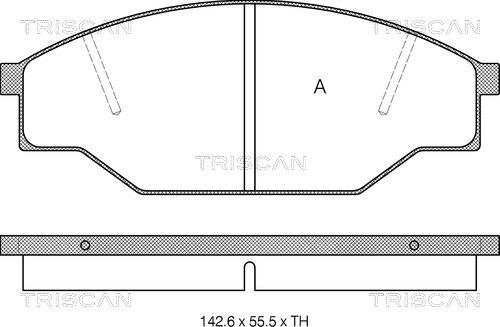 Triscan 8110 10005 - Kit de plaquettes de frein, frein à disque cwaw.fr