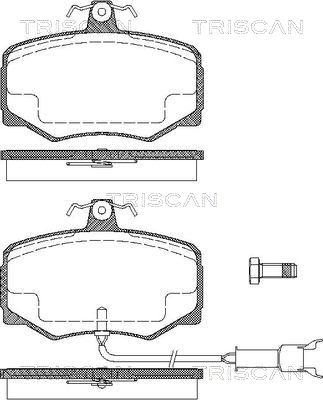 Triscan 8110 10015 - Kit de plaquettes de frein, frein à disque cwaw.fr