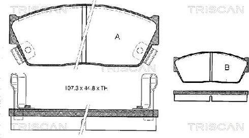 Triscan 8110 10080 - Kit de plaquettes de frein, frein à disque cwaw.fr