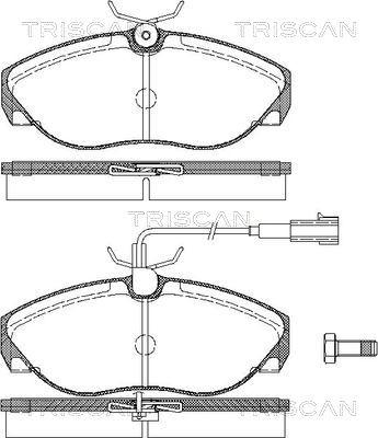 Triscan 8110 10020 - Kit de plaquettes de frein, frein à disque cwaw.fr