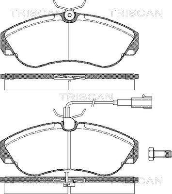 Triscan 8110 10021 - Kit de plaquettes de frein, frein à disque cwaw.fr