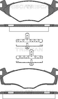 Triscan 8110 10022 - Kit de plaquettes de frein, frein à disque cwaw.fr