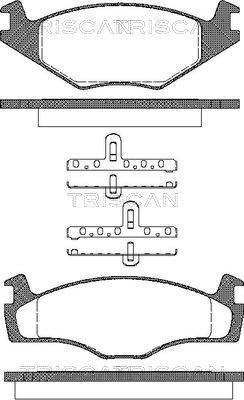 Triscan 8110 10104 - Kit de plaquettes de frein, frein à disque cwaw.fr