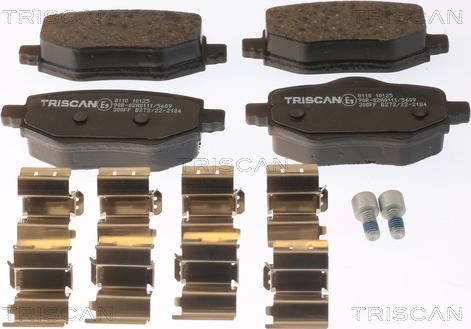 Triscan 8110 10125 - Kit de plaquettes de frein, frein à disque cwaw.fr