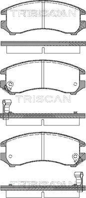 Triscan 8110 10887 - Kit de plaquettes de frein, frein à disque cwaw.fr