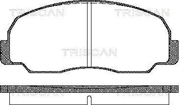 Triscan 8110 10834 - Kit de plaquettes de frein, frein à disque cwaw.fr