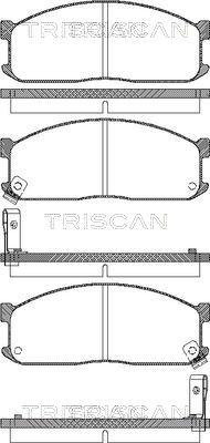 Triscan 8110 10873 - Kit de plaquettes de frein, frein à disque cwaw.fr