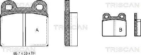 Triscan 8110 10202 - Kit de plaquettes de frein, frein à disque cwaw.fr