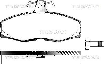 Triscan 8110 10232 - Kit de plaquettes de frein, frein à disque cwaw.fr