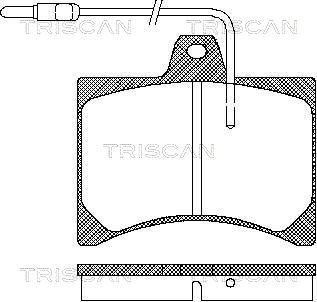 Triscan 8110 10790 - Kit de plaquettes de frein, frein à disque cwaw.fr