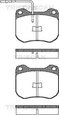 Triscan 8110 10715 - Kit de plaquettes de frein, frein à disque cwaw.fr