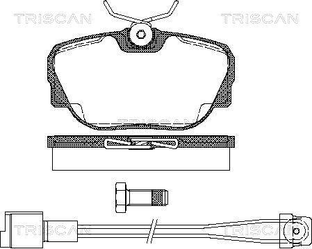 Triscan 8110 11949 - Kit de plaquettes de frein, frein à disque cwaw.fr