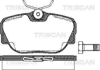 Triscan 8110 11922 - Kit de plaquettes de frein, frein à disque cwaw.fr