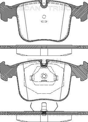 Triscan 8110 11012 - Kit de plaquettes de frein, frein à disque cwaw.fr