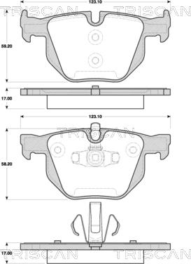 Triscan 8110 11030 - Kit de plaquettes de frein, frein à disque cwaw.fr