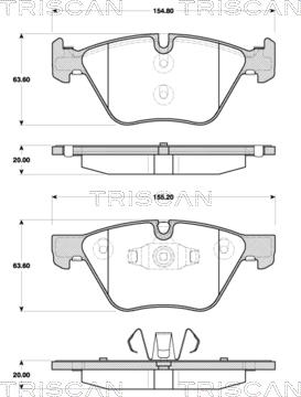 Triscan 8110 11029 - Kit de plaquettes de frein, frein à disque cwaw.fr