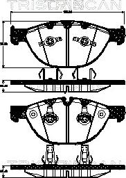 Triscan 8110 11025 - Kit de plaquettes de frein, frein à disque cwaw.fr