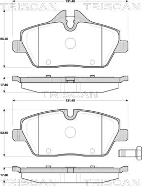 Triscan 8110 11028 - Kit de plaquettes de frein, frein à disque cwaw.fr