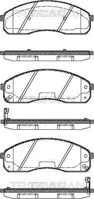 Triscan 8110 18009 - Kit de plaquettes de frein, frein à disque cwaw.fr