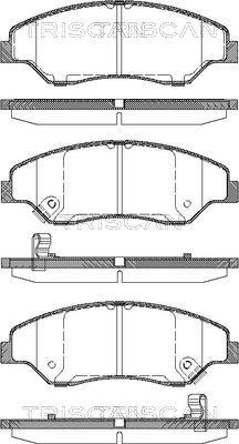 Triscan 8110 18005 - Kit de plaquettes de frein, frein à disque cwaw.fr