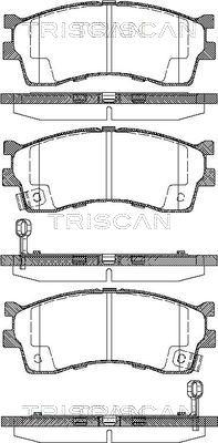 Triscan 8110 18008 - Kit de plaquettes de frein, frein à disque cwaw.fr