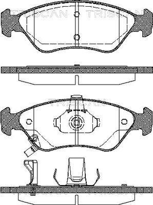 Triscan 8110 18002 - Kit de plaquettes de frein, frein à disque cwaw.fr