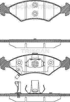 Triscan 8110 18007 - Kit de plaquettes de frein, frein à disque cwaw.fr