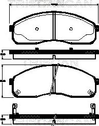 Triscan 8110 18019 - Kit de plaquettes de frein, frein à disque cwaw.fr