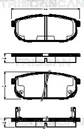 Triscan 8110 18014 - Kit de plaquettes de frein, frein à disque cwaw.fr