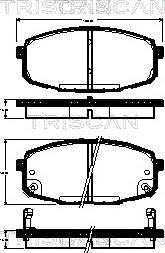 Triscan 8110 18016 - Kit de plaquettes de frein, frein à disque cwaw.fr