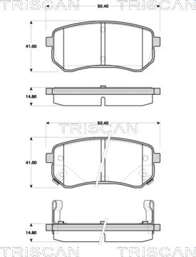 Triscan 8110 18018 - Kit de plaquettes de frein, frein à disque cwaw.fr