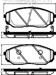 Triscan 8110 18013 - Kit de plaquettes de frein, frein à disque cwaw.fr