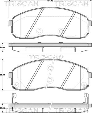 Triscan 8110 18021 - Kit de plaquettes de frein, frein à disque cwaw.fr