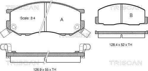 Triscan 8110 13953 - Kit de plaquettes de frein, frein à disque cwaw.fr