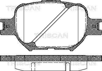 Triscan 8110 13046 - Kit de plaquettes de frein, frein à disque cwaw.fr