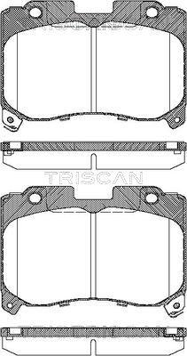 Triscan 8110 13050 - Kit de plaquettes de frein, frein à disque cwaw.fr