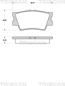 Triscan 8110 13069 - Kit de plaquettes de frein, frein à disque cwaw.fr