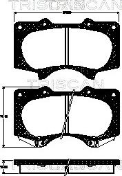 Triscan 8110 13064 - Kit de plaquettes de frein, frein à disque cwaw.fr