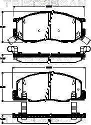 Triscan 8110 13066 - Kit de plaquettes de frein, frein à disque cwaw.fr