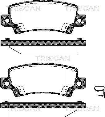 Triscan 8110 13031 - Kit de plaquettes de frein, frein à disque cwaw.fr