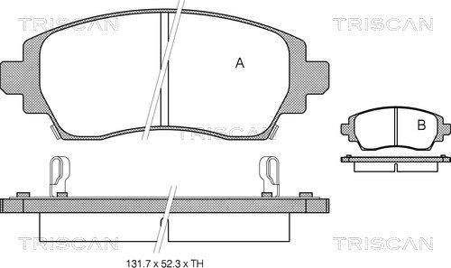 Triscan 8110 13021 - Kit de plaquettes de frein, frein à disque cwaw.fr