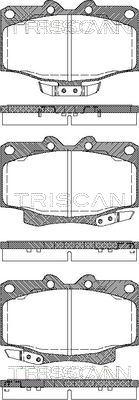 Triscan 8110 13023 - Kit de plaquettes de frein, frein à disque cwaw.fr