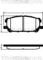 Triscan 8110 13074 - Kit de plaquettes de frein, frein à disque cwaw.fr