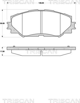 Triscan 8110 13070 - Kit de plaquettes de frein, frein à disque cwaw.fr